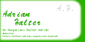 adrian halter business card